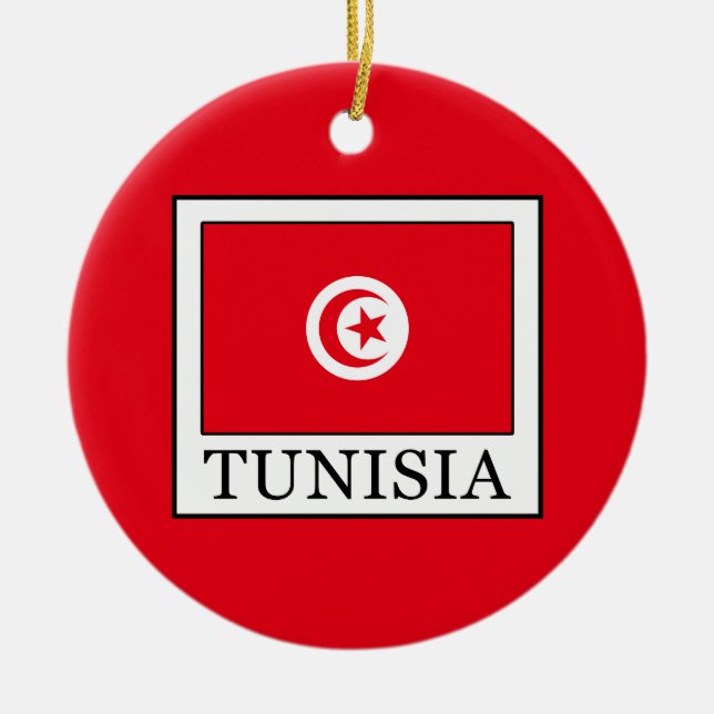 Tunisia Ceramic Tree Decoration (Front)