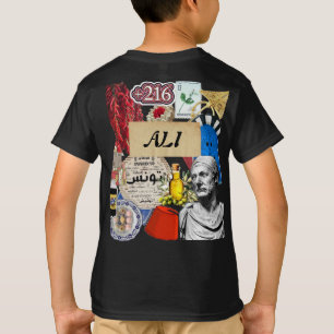 Tunisia Collage Sticker Design   Tunisian Culture  T-Shirt
