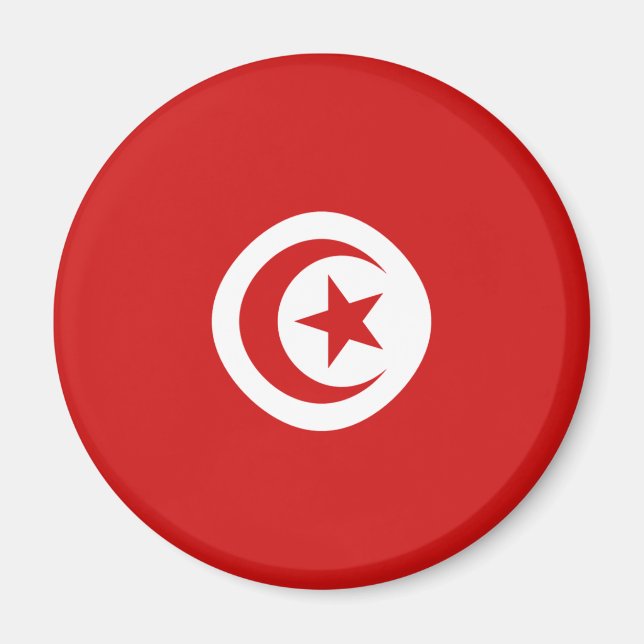 Tunisia Fisheye Flag Magnet (Front)