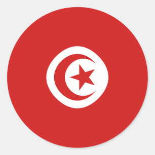 Tunisia Fisheye Flag Sticker