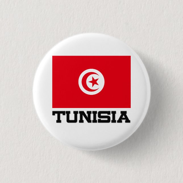 Tunisia Flag 3 Cm Round Badge (Front)