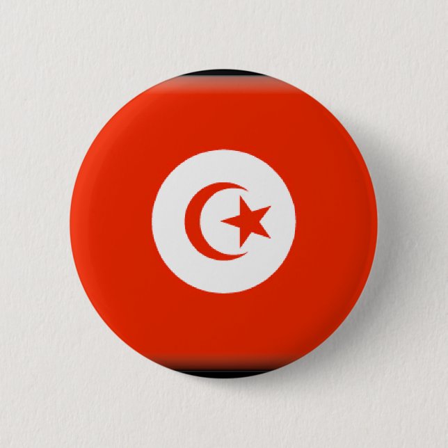 Tunisia Flag 6 Cm Round Badge (Front)