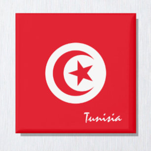 Tunisia flag & Africa holiday/sports fans Magnet
