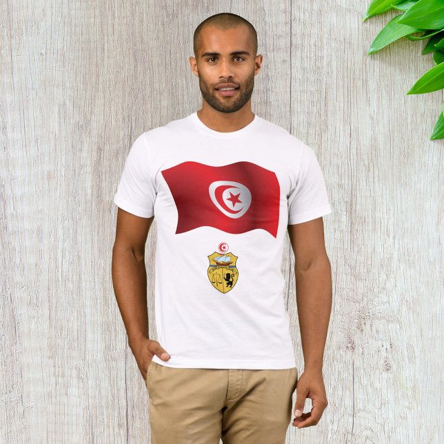 Tunisia Flag and Coat of Arms Patriotic Tunisian  T-Shirt (Creator Uploaded)