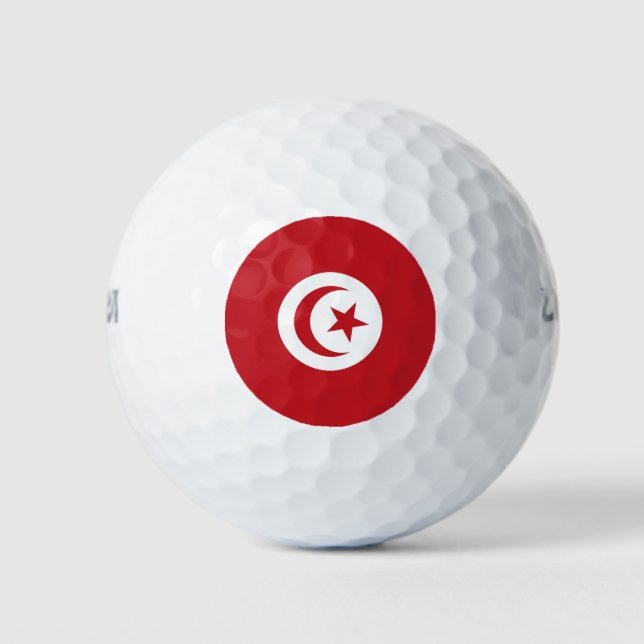 Tunisia flag golf balls (Front)