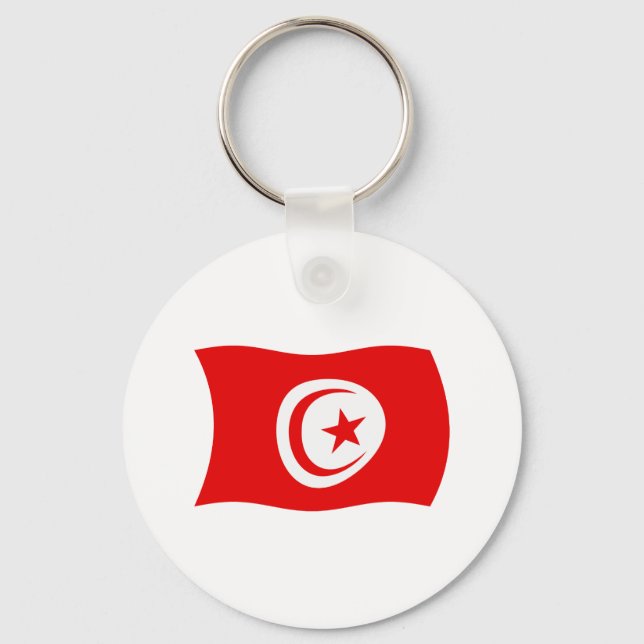 Tunisia Flag Keychain (Front)