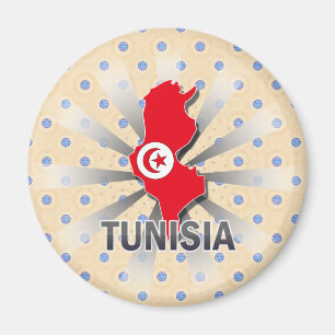 Tunisia Flag Map 2.0 Magnet