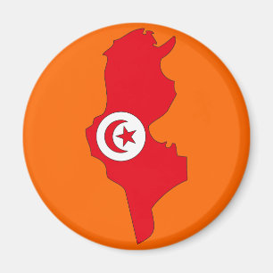 Tunisia flag map magnet