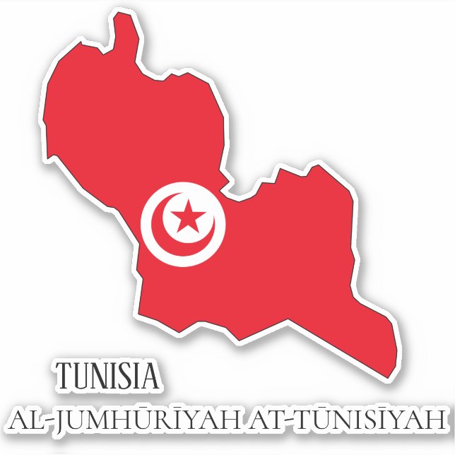 Tunisia Flag Map Patriotic (Front)