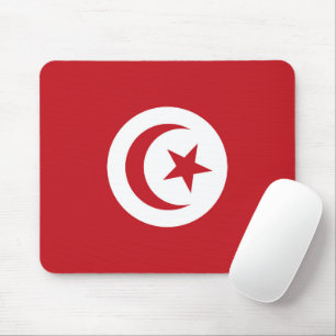 Tunisia flag mouse pad