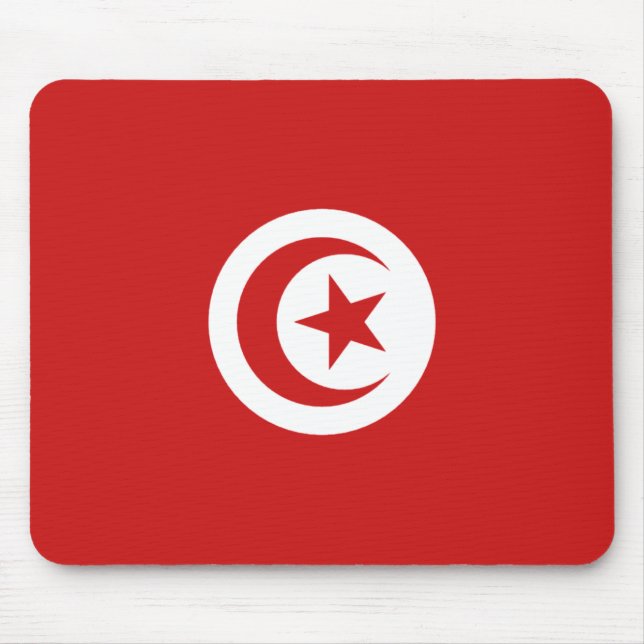 Tunisia Flag Mousepad (Front)