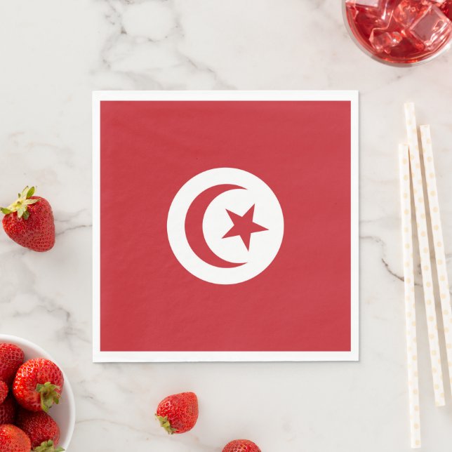 Tunisia flag napkin (Insitu)