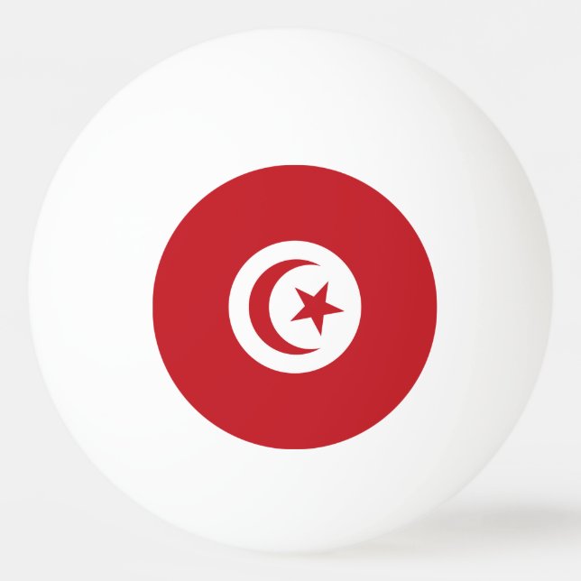 Tunisia flag ping pong ball (Front)