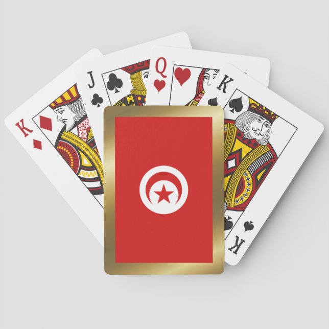 Tunisia Flag Playing Cards (Back)