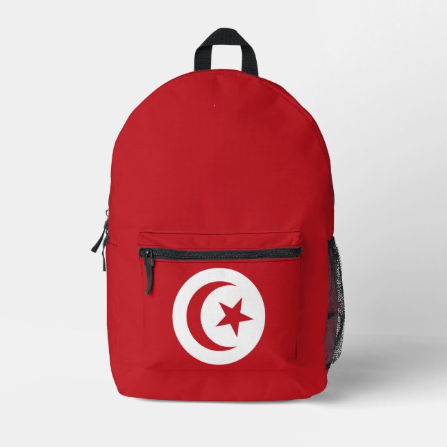 Tunisia flag printed backpack (Front)
