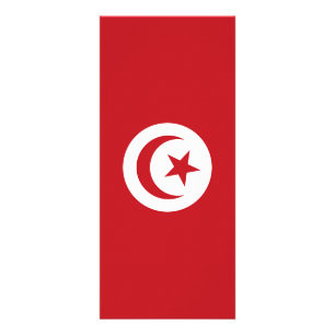 Tunisia flag rack card