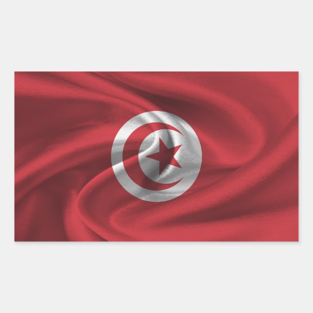 Tunisia Flag Rectangular Sticker (Front)