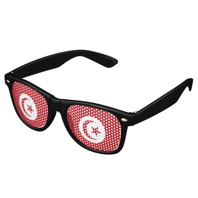 Tunisia flag retro sunglasses (Angled)