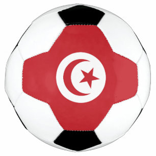 Tunisia flag soccer ball