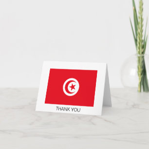 Tunisia Flag Thank You Card