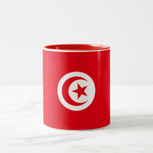 Tunisia Flag Two-Tone Coffee Mug