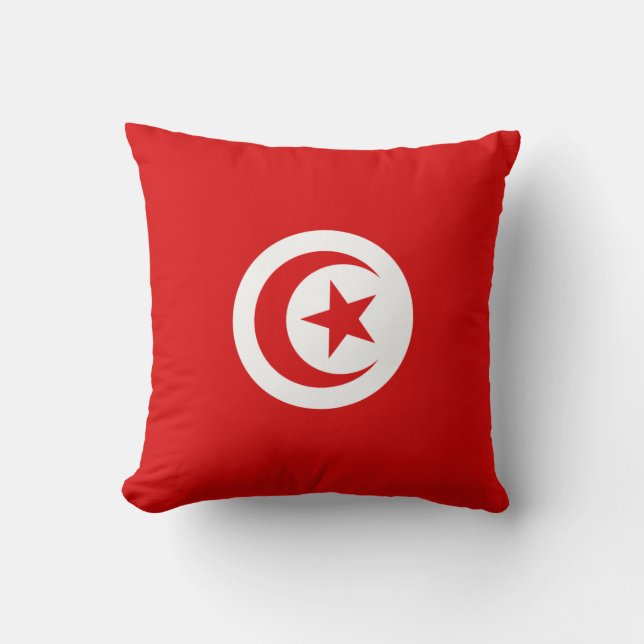Tunisia Flag x Flag Pillow (Front)