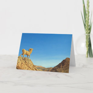 Tunisia goat statue card