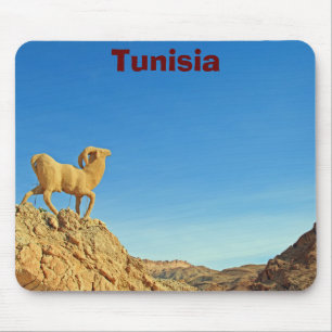 Tunisia goat statue mouse pad