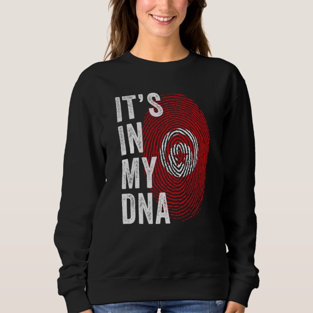 Tunisia It's In My DNA Tunisian Fingerprint Tunisi Sweatshirt (Front)