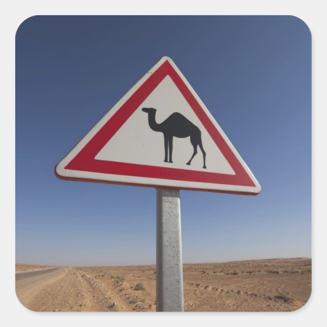 Tunisia, Ksour Area, Ksar Ghilane, Grand Erg 6 Square Sticker (Front)