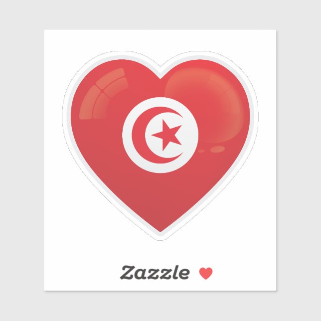 Tunisia  Love Flag (Sheet)