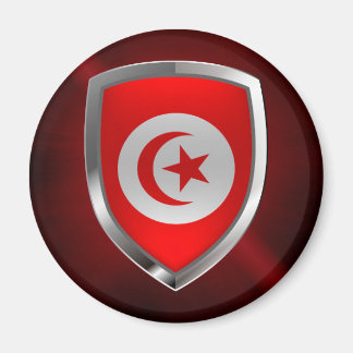 Tunisia  Metallic Emblem Magnet