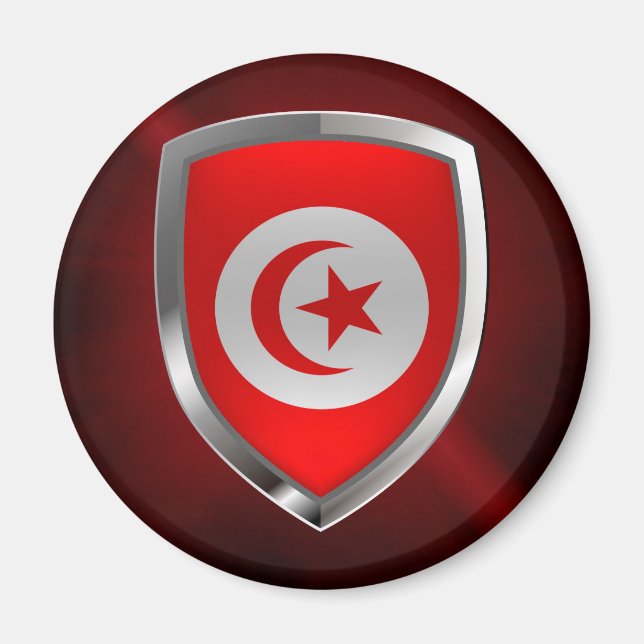 Tunisia  Metallic Emblem Magnet (Front)