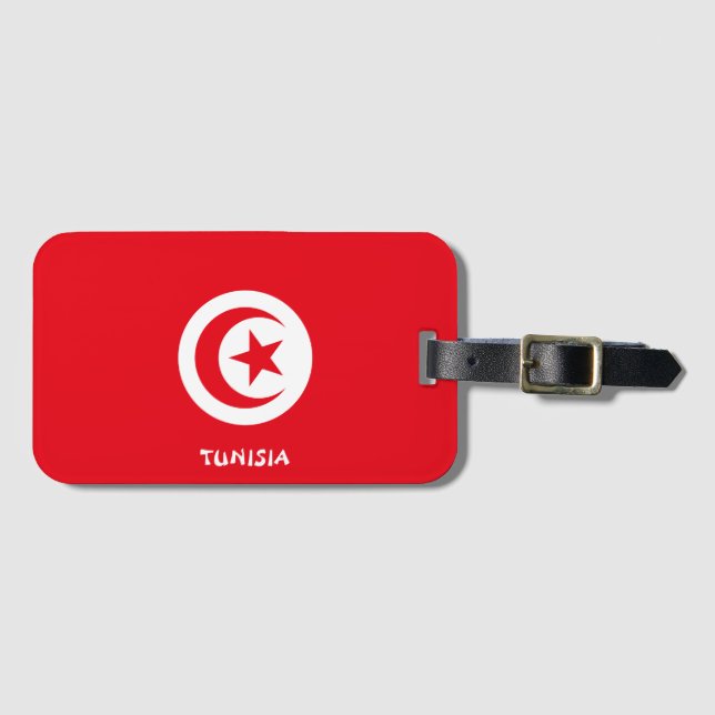 Tunisia National Flag Patriotic Luggage Tag (Front Horizontal)