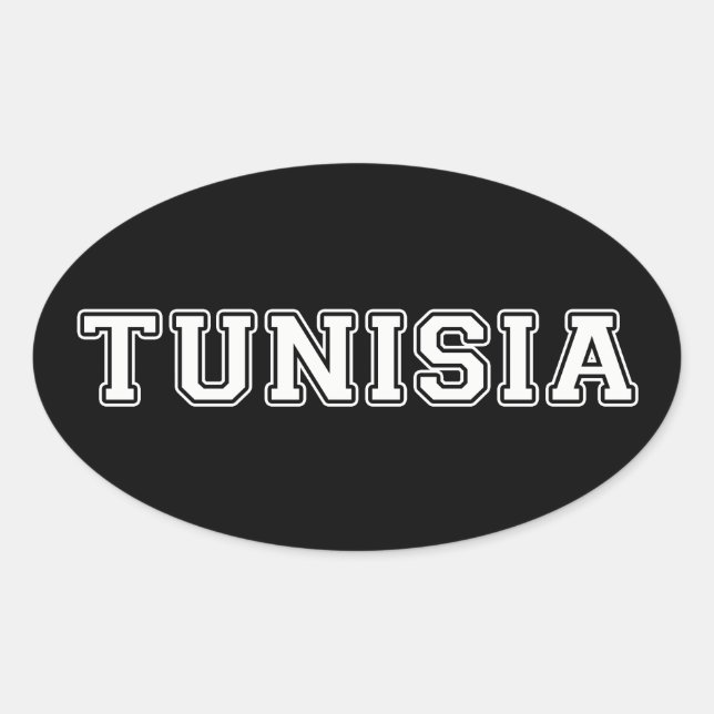 Tunisia Oval Sticker (Front)