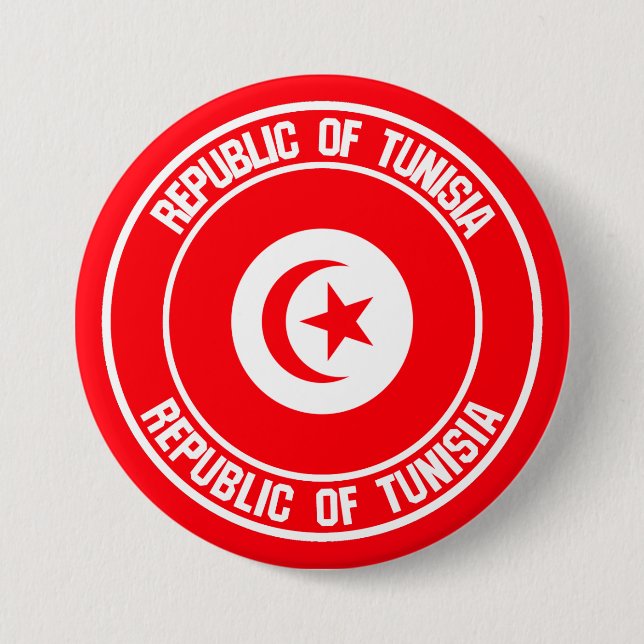 Tunisia Round Emblem 7.5 Cm Round Badge (Front)