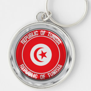 Tunisia Round Emblem Key Ring