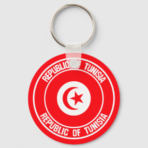 Tunisia Round Emblem Key Ring