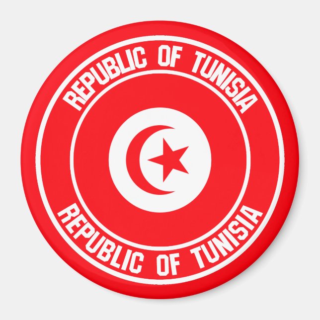 Tunisia Round Emblem Magnet (Front)