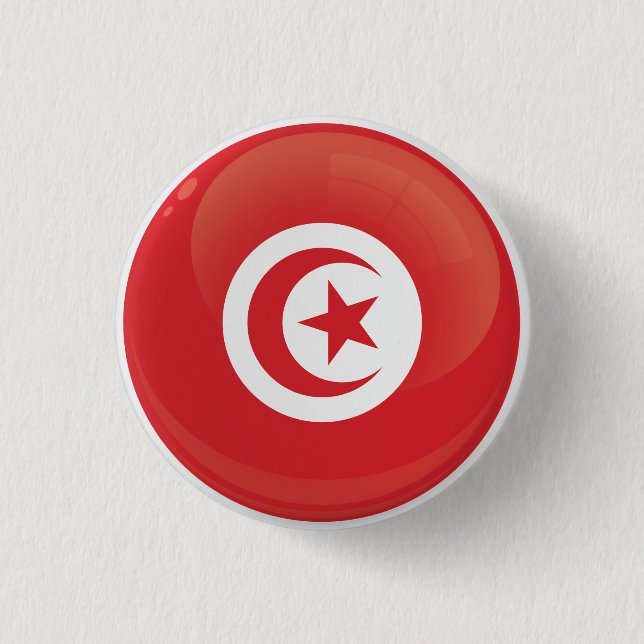 Tunisia Round Icon Flag 3 Cm Round Badge (Front)
