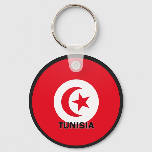 Tunisia Roundel quality Flag Key Ring (Front)