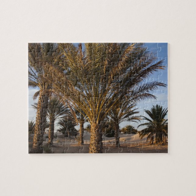 Tunisia, Sahara Desert, Douz, Great Dune, palm Jigsaw Puzzle (Horizontal)