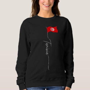 Tunisia Signature Flag Elegant Patriotic Tunisian  Sweatshirt