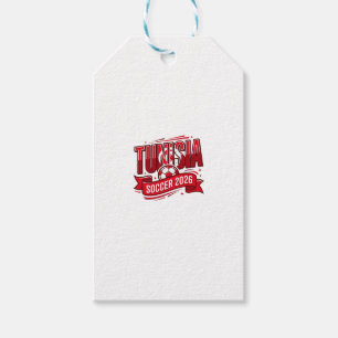 Tunisia Soccer 2026 Soccer Bold Country Typography Gift Tags