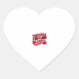 Tunisia Soccer 2026 Soccer Bold Country Typography Heart Sticker