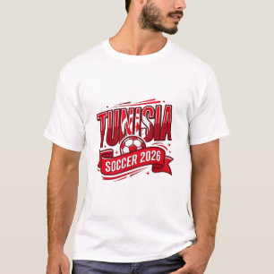 Tunisia Soccer 2026 Soccer Bold Country Typography T-Shirt