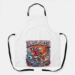 Tunisia Soccer Skeleton Striker Nations Premium Sp Apron