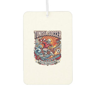 Tunisia Soccer Skeleton Striker Nations Premium Sp Car Air Freshener