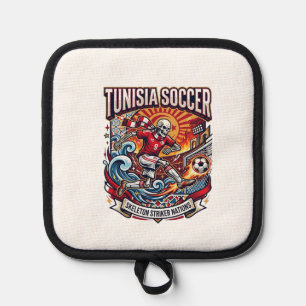 Tunisia Soccer Skeleton Striker Nations Premium Sp Pot Holder