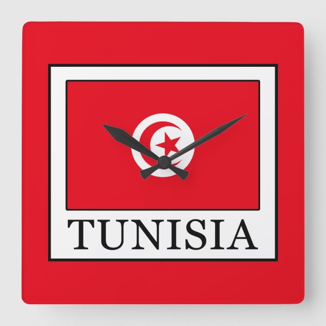 Tunisia Square Wall Clock (Front)